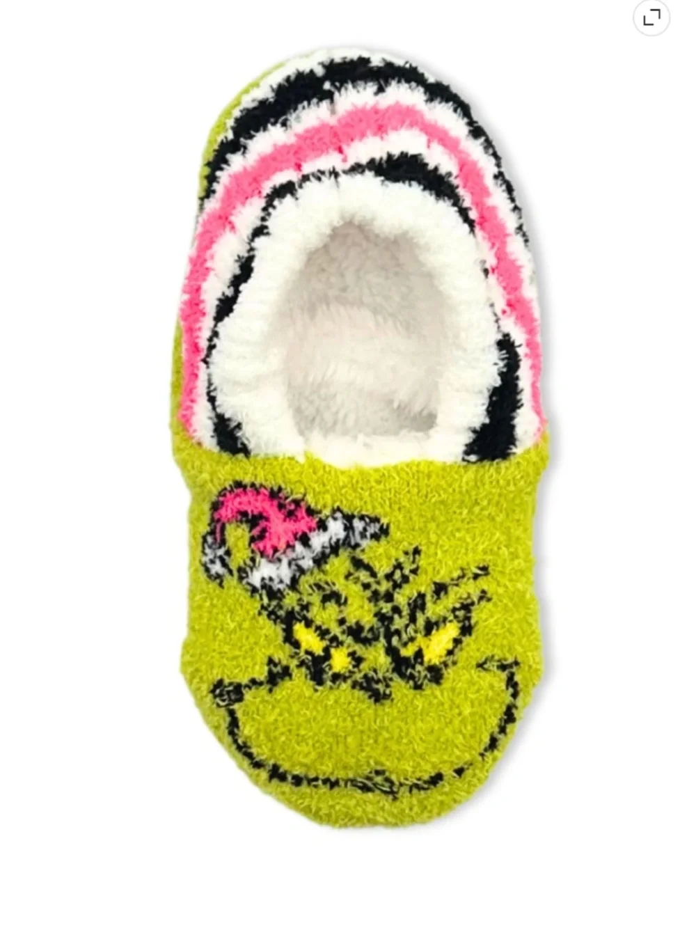 The Grinch Girls Justice Slipper Socks 1 PR Size S/M NWT